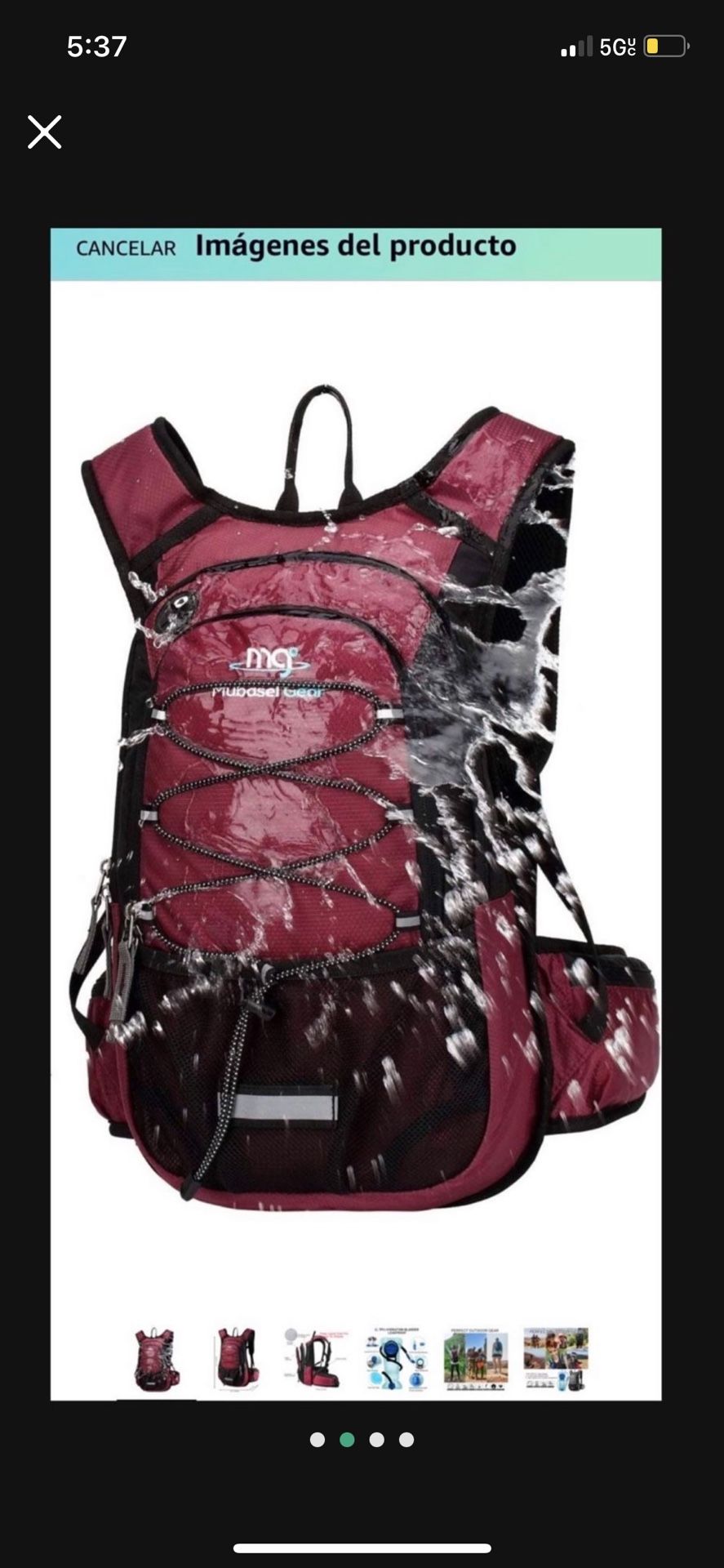 Mubasel Gear Insulated Hydration Backpack Pack with 2L BPA Free Bladder - Keeps Liquid Cool up to 4 Hours – for Running, Hiking, Cycling, Camping New