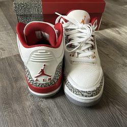 Jordan 3s, Size 10, Red White And Gray 