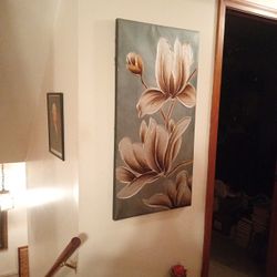 Decorative Wall Hanging Oil Painting On Canvas/ Flowers 