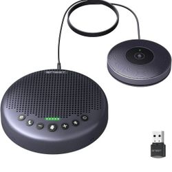 Emeet Conference Speaker and Microphone w/8+1 Mics 360° Voice Pickup Meeting Kit
