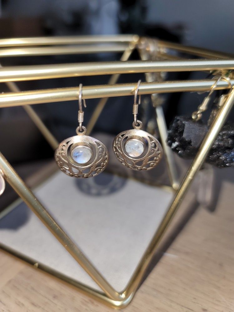 Genuine Moonstone Earrings