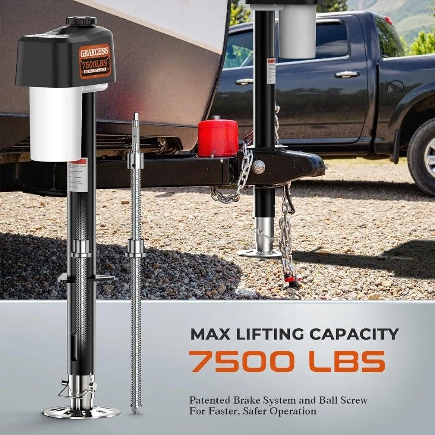 7500LBS Electric Trailer Jack with Remote Control