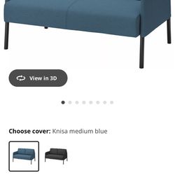 Blue ikea Loveseat Couch 50