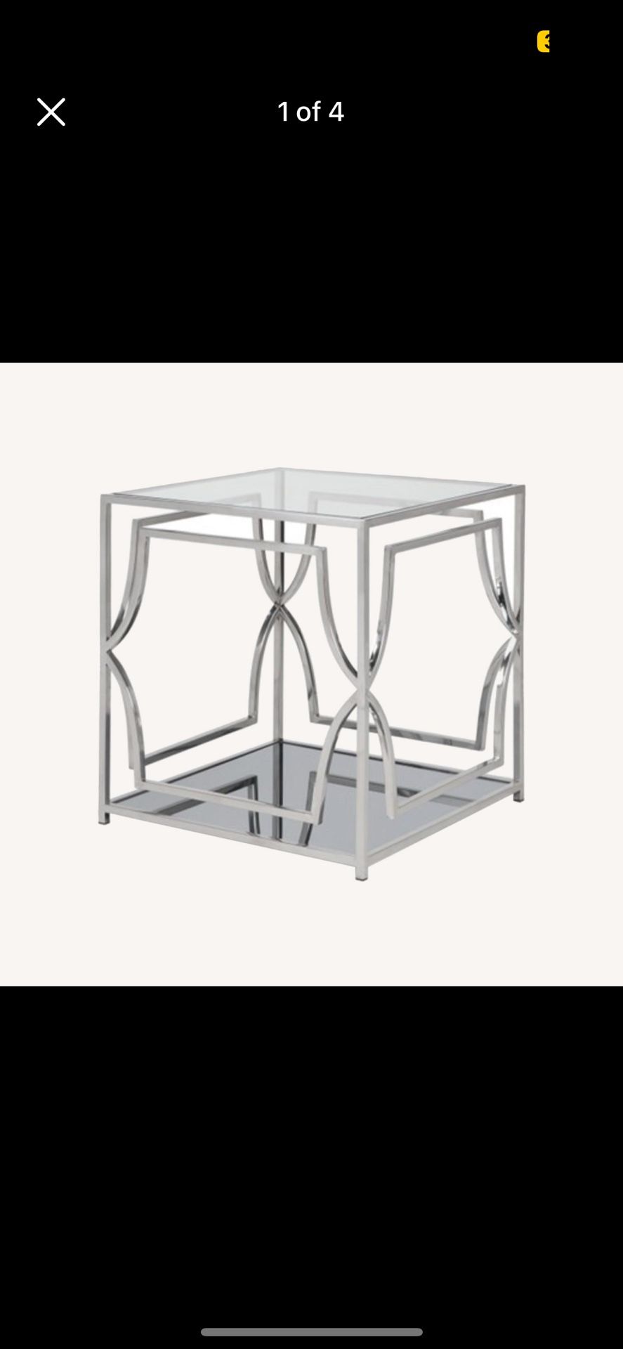 Two Glass End Tables