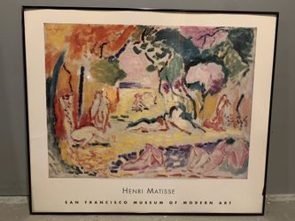 Le bonheur de vivre Framed Painting by Henri Matisse