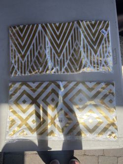 Pillow Covers Gold & White