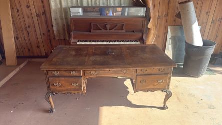 Furniture Antique Piano And Desk