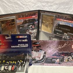 Dale Earnhardt #3 NASCAR Collector Lot – Pit Row Series Diecast + Gold Plaques + Fan Fueler – New 