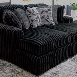 Midnight Color Sectional Sofa with Chaise