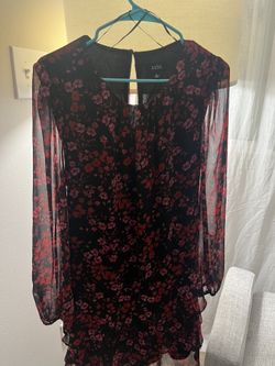 Floral Sheer Long Sleeve Dress