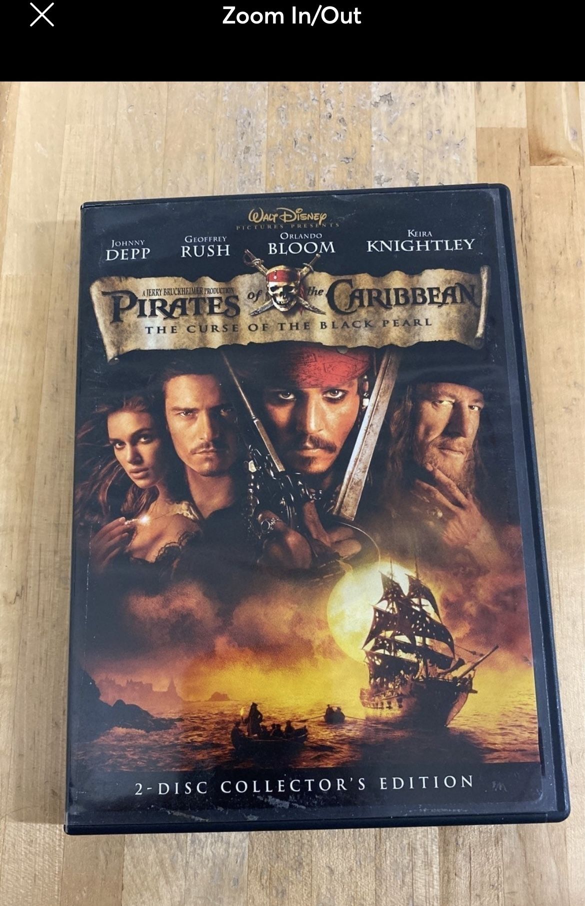 Pirates of the Caribbean: The Curse of the Black Pearl DVD Johnny Depp Disney