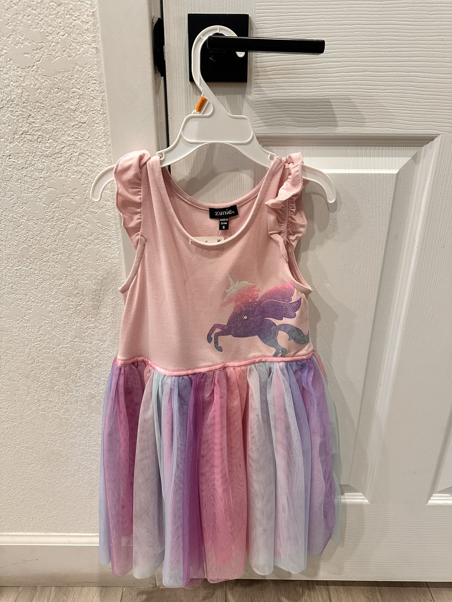 Zunie Girls Unicorn Dress Size 6 New With Tags