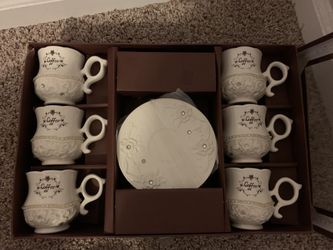 6 Coffee Cups with 6 Saucers 