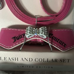 Juicy C Hot pink Dog Collar & Leash NEW 