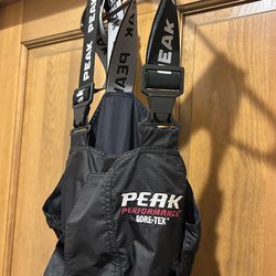 New Women’s Peak Performance GORE-TEX Ski Winter Black Bib Pants Small Adjustable