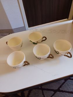 5 Metlox Poppytrail California Ivy Cups