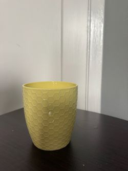 Yellow planter pot