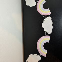 Rainbow And Clouds Lanyard Girls Room Decor