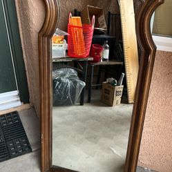 Antique Collectibles Standing Mirror. Long 53 Inch, 21 Inch 