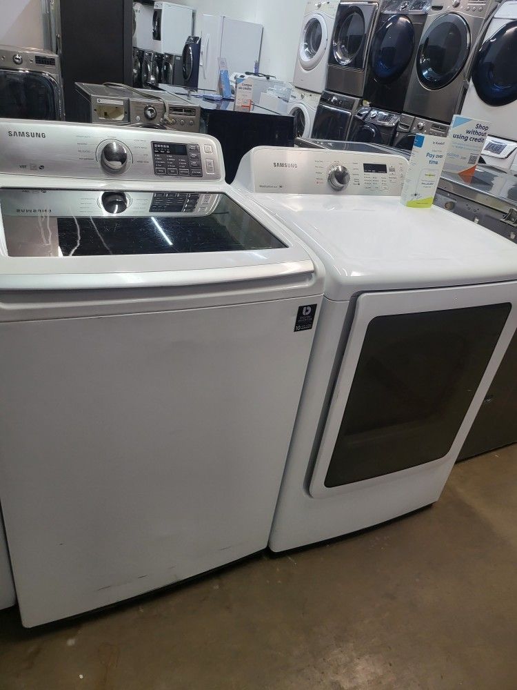 SAMSUNG SET STEAM WASHER AND ELECTRIC DRYER
