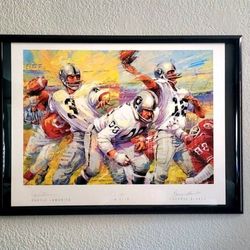 NFL Raiders Limited Edition Hand Signed Lithograph 
