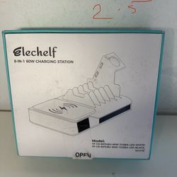 Elechelf Wireless Charging Station For Multiple Devices 60W USB Compatible