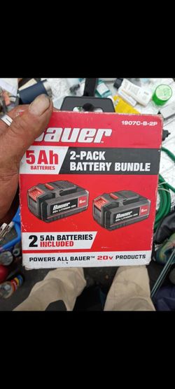 Bauer 20V 5 Ah Lithium-Ion Battery Bundle 2-Pack