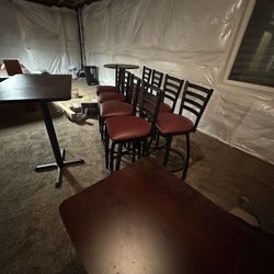 12 piece Bar tables and setup