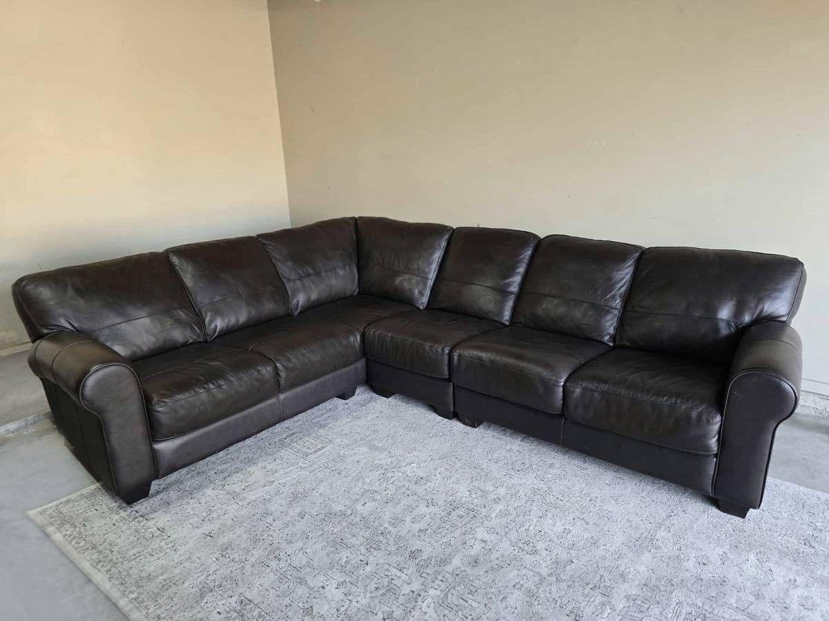 Italian Leather Sectional