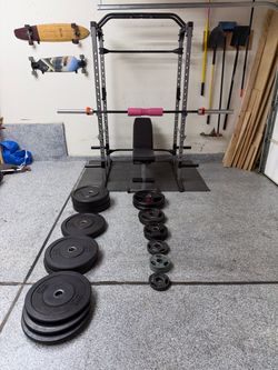 Complete Home Gym – Power Rack, Bench, Barbell & 400 LB Weights