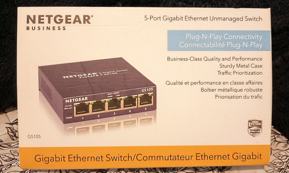 Netgear 5-Port Gigabit Ethernet Unmanaged Switch 