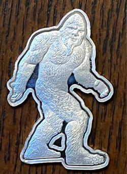 5 Gram Silver Bigfoot (Sasquatch) shaped art bar .999 Fine Silver