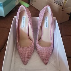Steve Madden Pink Rhinestone Heels