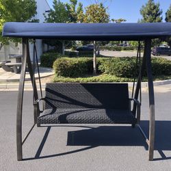 Blue Canopy Patio swing 
