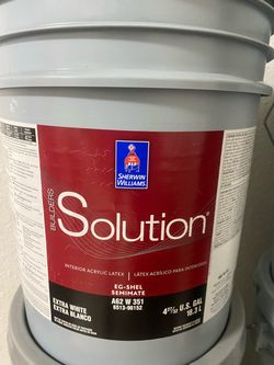 5 gallon paint bucket  (interior) white eggshell