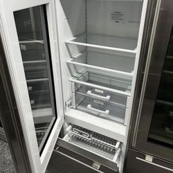 Subzero 60” Bottom Freezer Refrigerator Built In Set 
