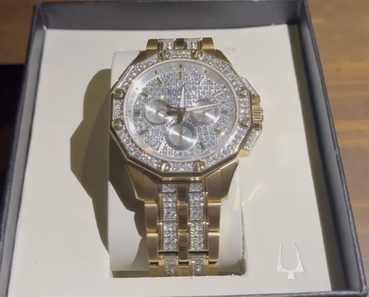 Bulova Men's Crystal Stainless Steel Watch - 98C126