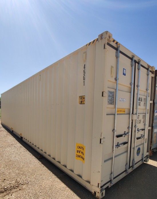 NEW 40HC Beige One Trip Shipping Containers For Sale 