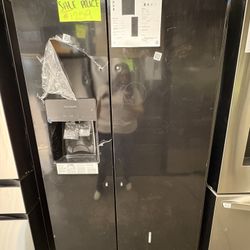 Black Side By Side Refrigerator 