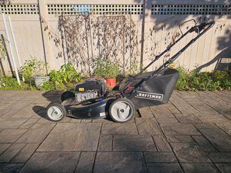 Craftsman 7.25hp lawnmower big wheels washout port reqr wheel drive variable speed self propel starts easy first pull mint