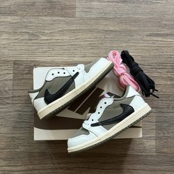 Brand New! Air Jordan 1 Travis Scott Lows Medium Olive Toddler