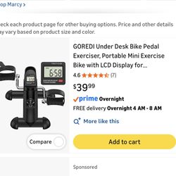 GOREDI Mini Exercise Bike.  Door pick-up.