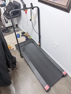 Compact Folding Treadmill with Handlebar