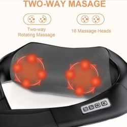 Neck Massager,Christmas Gifts for Women Men - Shiatsu Back and Neck Massager,Shoulder Massager Deep Tissue with Heat,Electric 4D Massage Pillow
