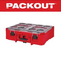 Milwaukee PACKOUT 20 in. Deep Small Parts Organizer with 6 Compartments and Quick Adjust Dividers=Milw-930