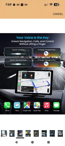Amazo
IIWEY iK11 11-Inch Wireless Apple CarPlay Screen, Android Auto, 4K Dash ...