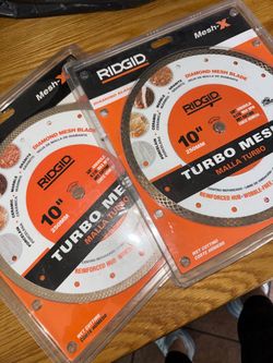 RIDGID 10" Turbo Mesh Diamond Blade – 2 Pack I have 2