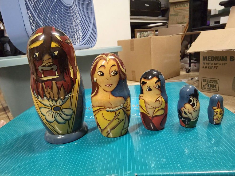 Disney Beauty And The Beast Nesting Dolls