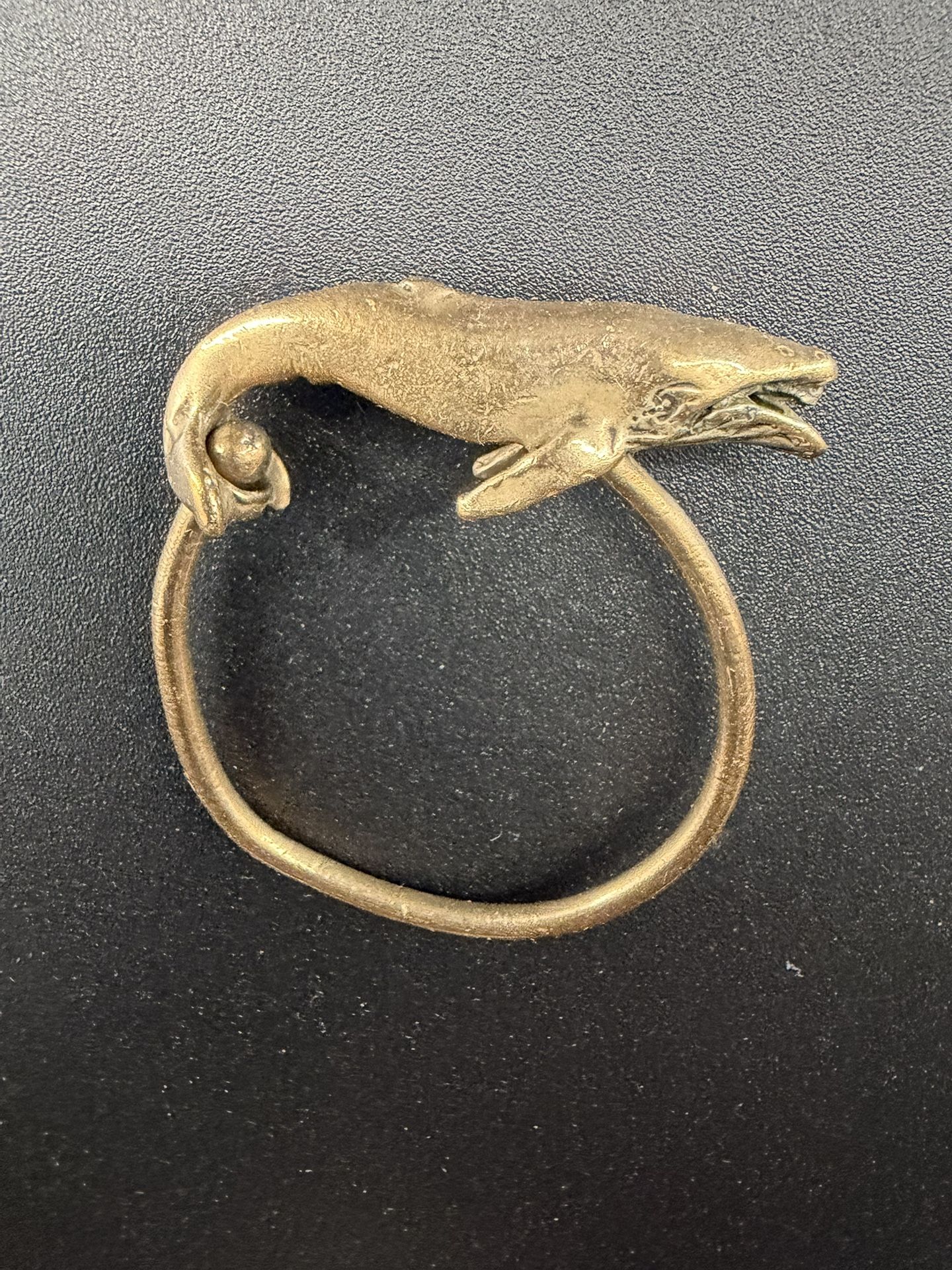 Cool Brass Humpback Whale Keyring