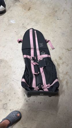 Black & Pink Club Glove The Last Bag Large Pro Golf Travel Bag with Wheels